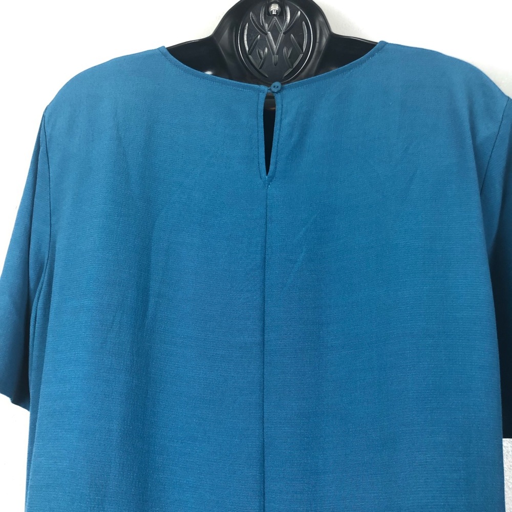EILEEN FISHER blue viscose shift dress Sz Small - Picture 9 of 15